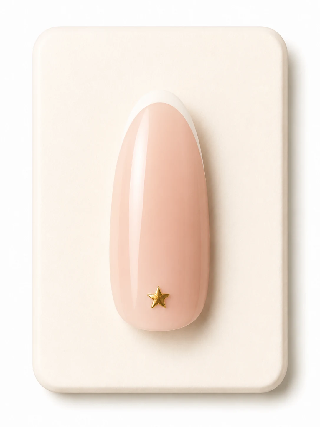 Starry French accent nail design