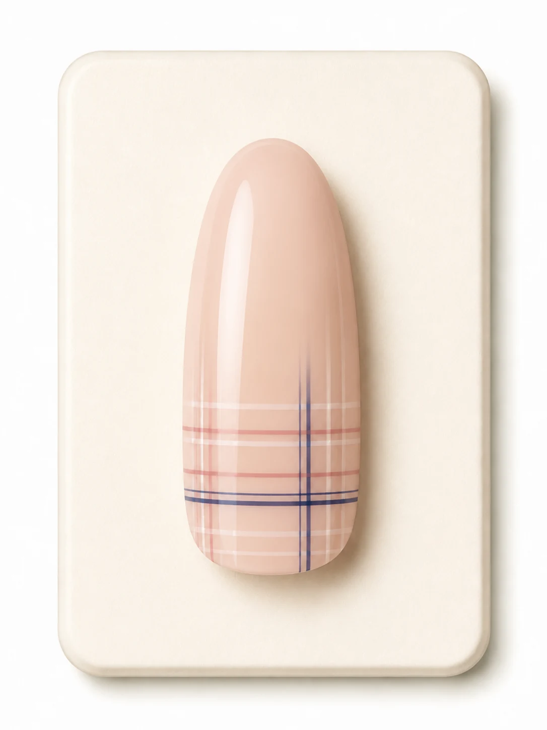 Preppy Plaid accent nail design