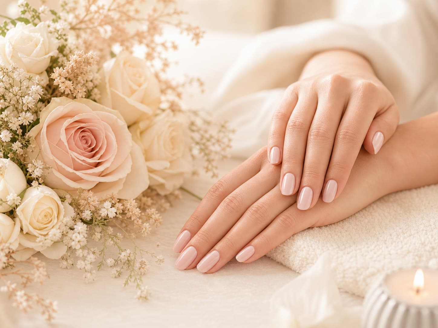 A quiet moment during a manicure