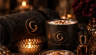 Warm towel, latte and candles for the October ritual